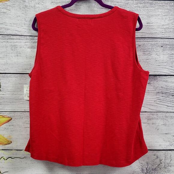 Liz Claiborne Red V-neck top Size XL NWT - Picture 5 of 5